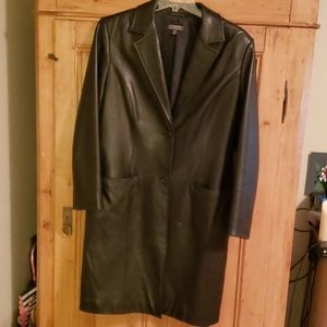 Black Leather Long Coat